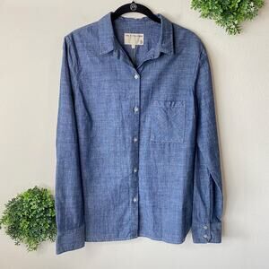 Rag & Bone blue chambray button down shirt size small